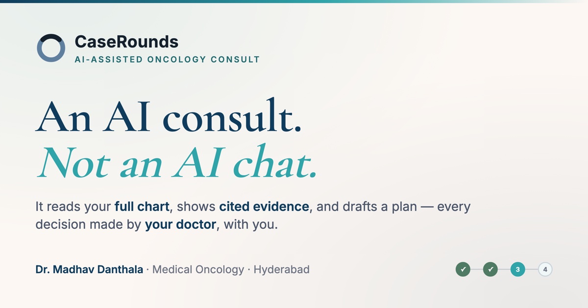 CaseRounds — an AI-assisted oncology consult